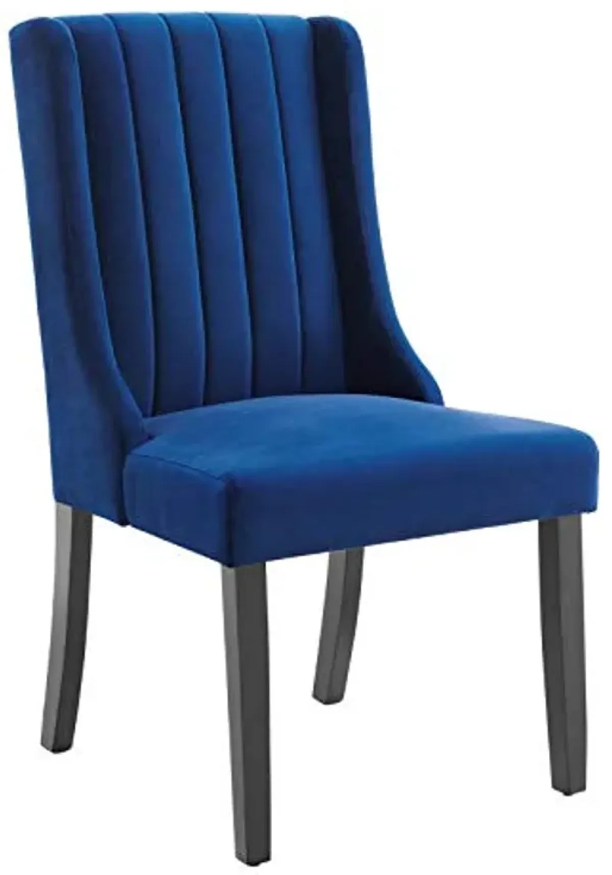 Modway Renew Parsons Performance Velvet Dining Side Chairs - Set of 2 in Navy