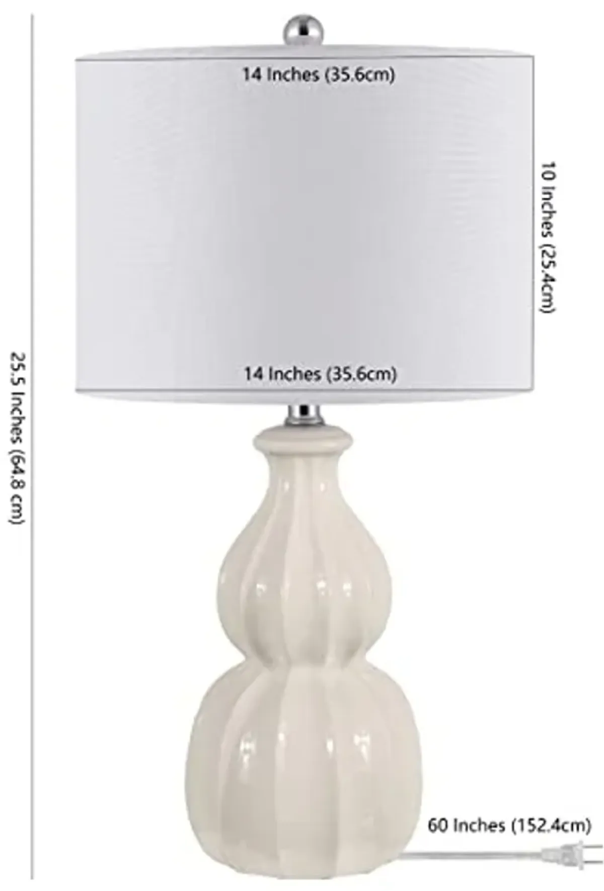 SAFAVIEH Lighting Collection Poppy Modern Contemporary Brass Iron 28-inch Bedroom Living Room Home Office Desk Nightstand Table Lamp (LED Bulb Included)