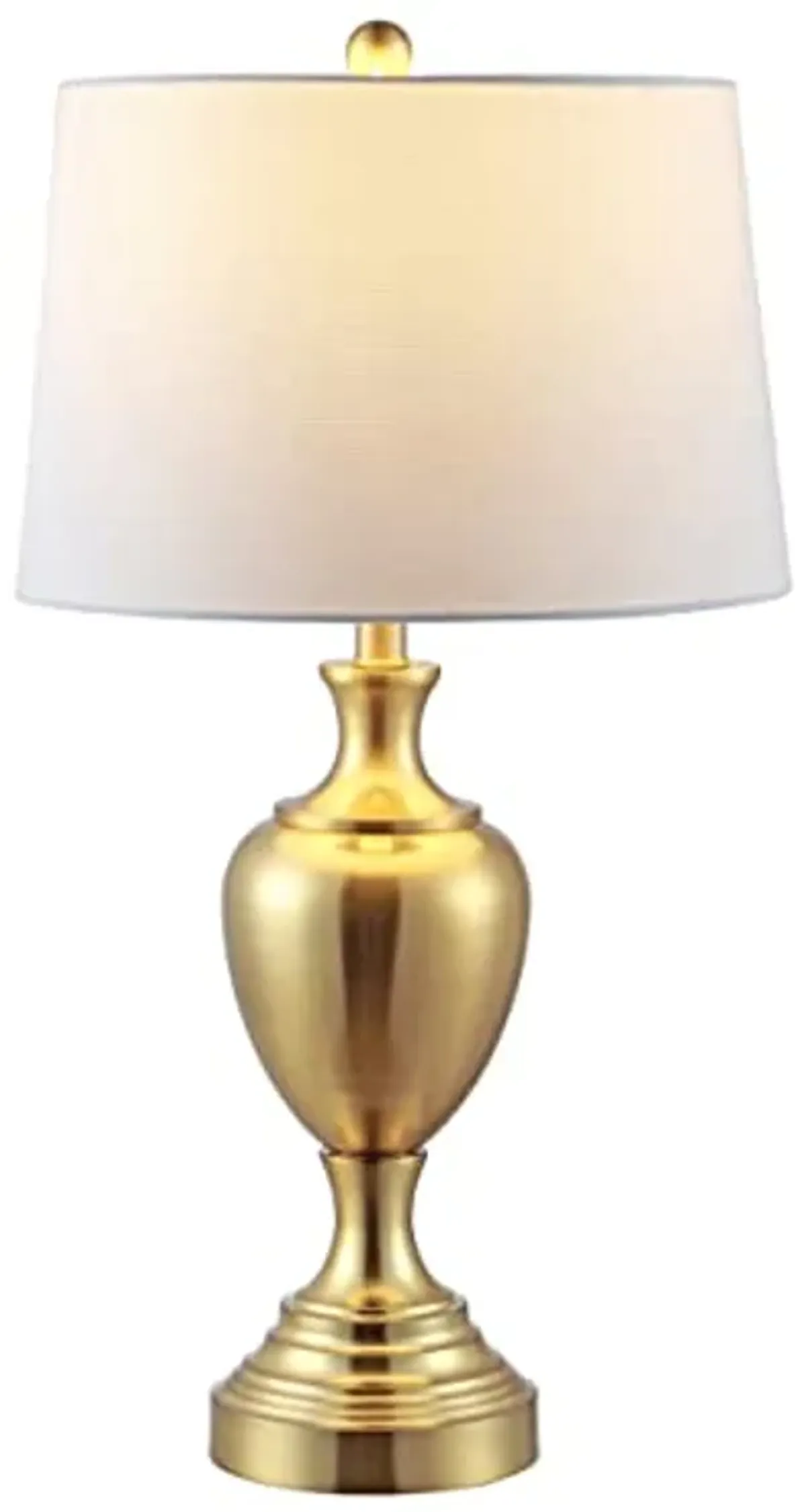 SAFAVIEH Lighting Collection Poppy Modern Contemporary Brass Iron 28-inch Bedroom Living Room Home Office Desk Nightstand Table Lamp (LED Bulb Included)