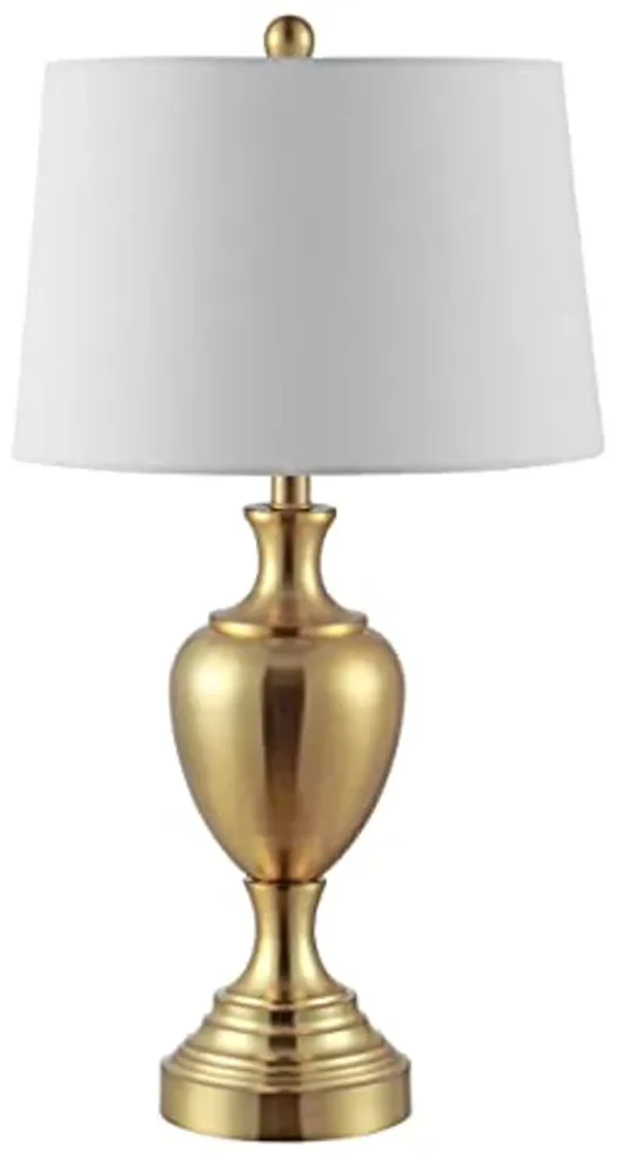 SAFAVIEH Lighting Collection Poppy Modern Contemporary Brass Iron 28-inch Bedroom Living Room Home Office Desk Nightstand Table Lamp (LED Bulb Included)