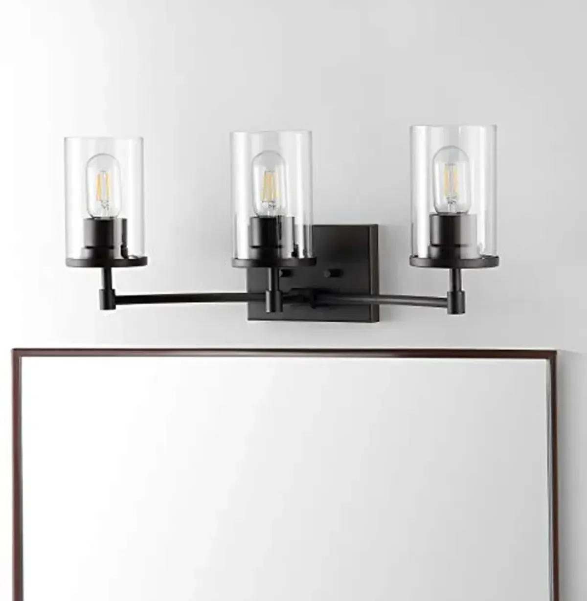 SAFAVIEH Collection Ronsa Oil-Rubbed Bronze 3-Light Wall Sconce (LED Bulbs Included) SCN4064A