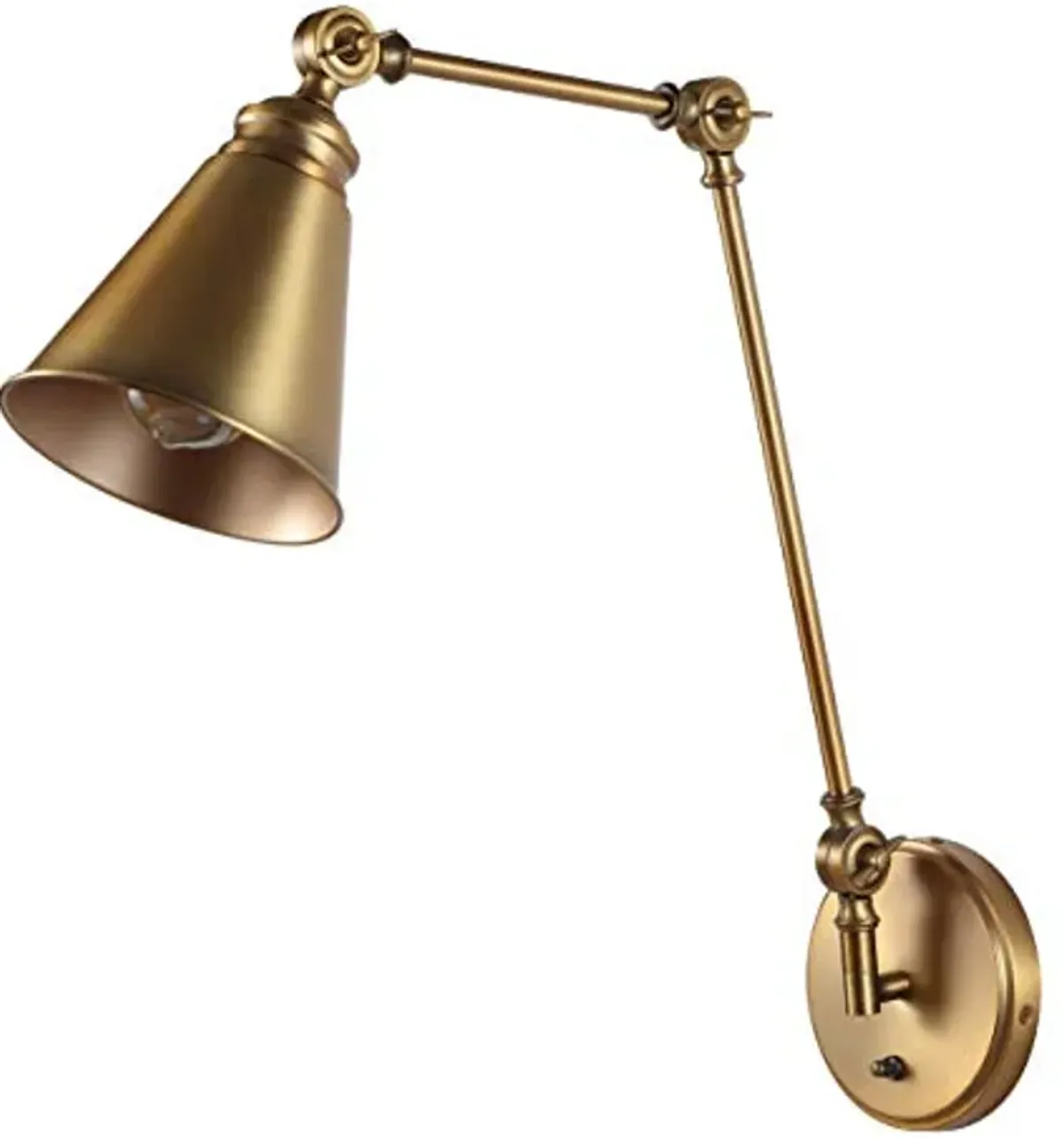 SAFAVIEH Lighting Collection Kensley Brass Wall Sconce (LED Bulb Included) SCN4067B