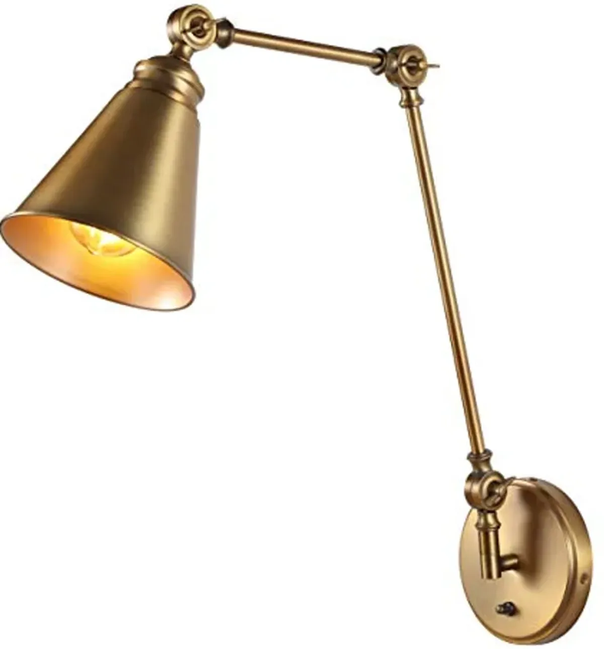 SAFAVIEH Lighting Collection Kensley Brass Wall Sconce (LED Bulb Included) SCN4067B