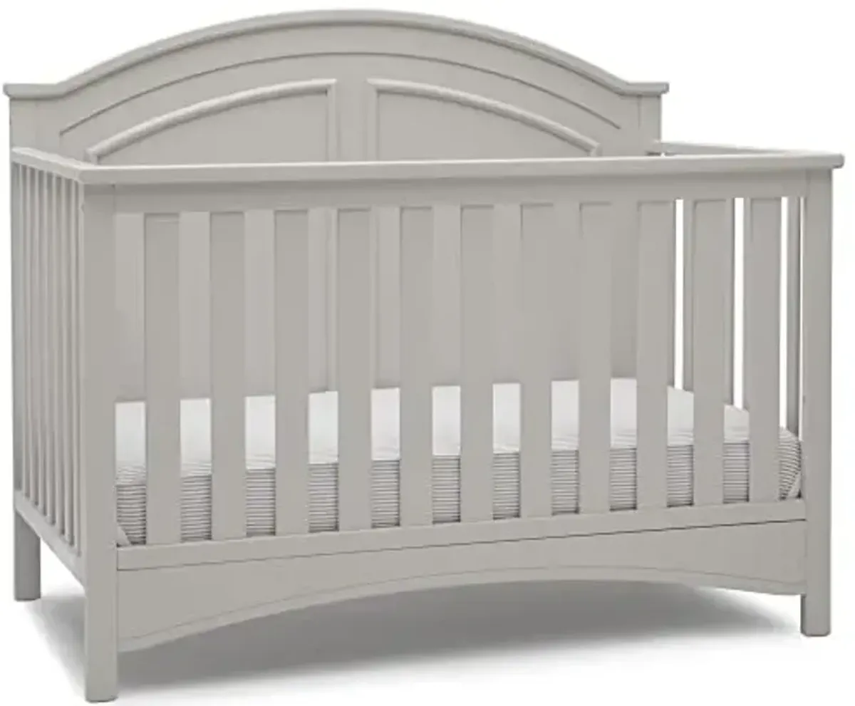 Delta Children Perry 6-in-1 Convertible Crib - Greenguard Gold Certified, Moonstruck Grey