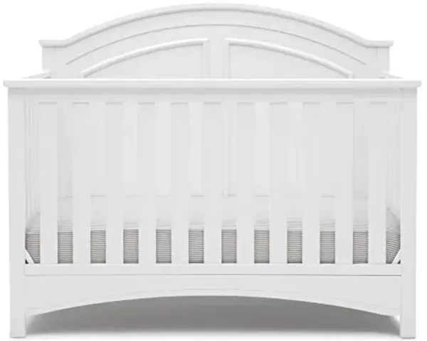 Delta Children Perry 6-in-1 Convertible Crib - Greenguard Gold Certified, Bianca White