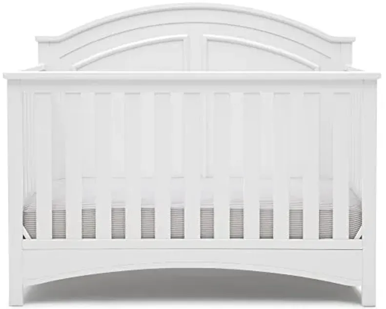 Delta Children Perry 6-in-1 Convertible Crib - Greenguard Gold Certified, Bianca White