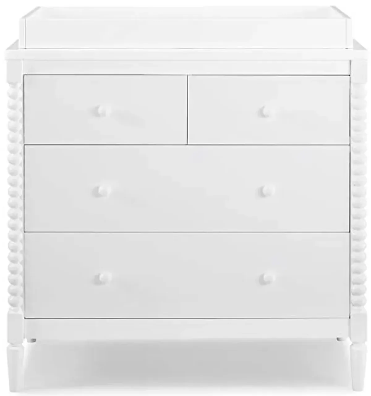 Delta Children Saint 4 Drawer Dresser with Changing Top, Bianca White