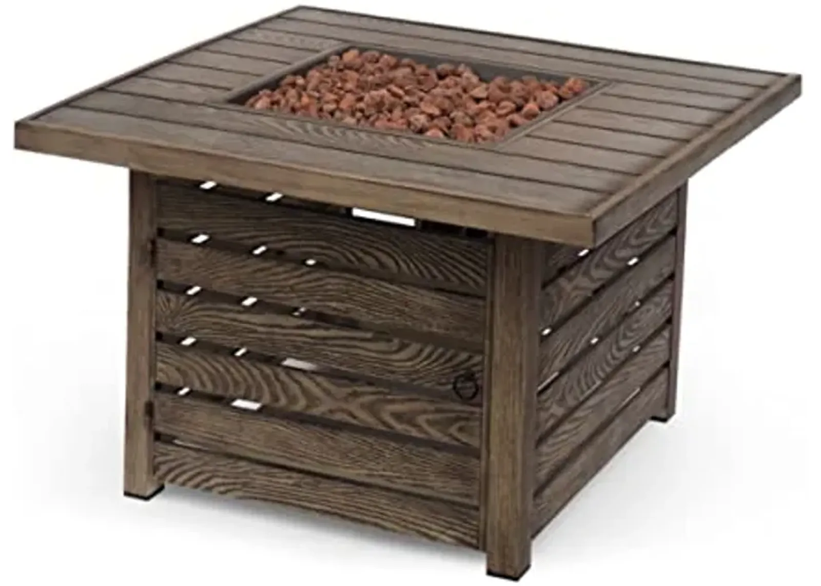 Christopher Knight Home Elberton Outdoor FIRE Pit, Wood Pattern Brown