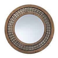SEI Furniture Arajuno Round Decorative Mirror, Natural/Gold
