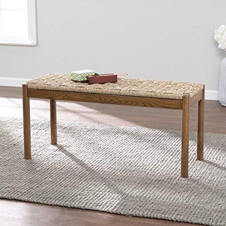 SEI Furniture Scalby Seagrass Bench, Brown/Natural