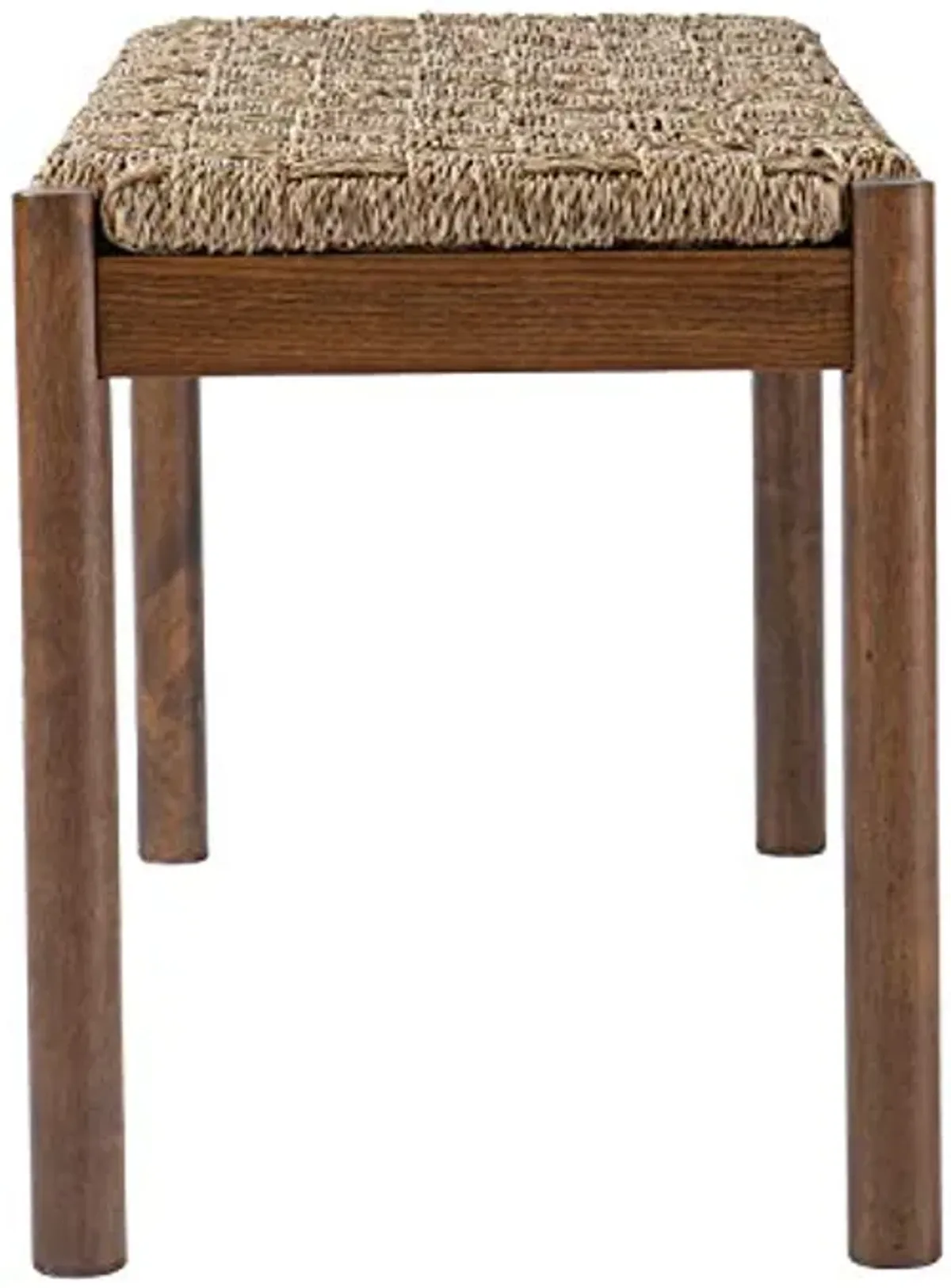 SEI Furniture Scalby Natural Seagrass Bench, Brown w/Natural Seagrass