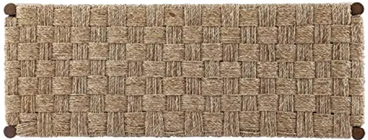 SEI Furniture Scalby Natural Seagrass Bench, Brown w/Natural Seagrass