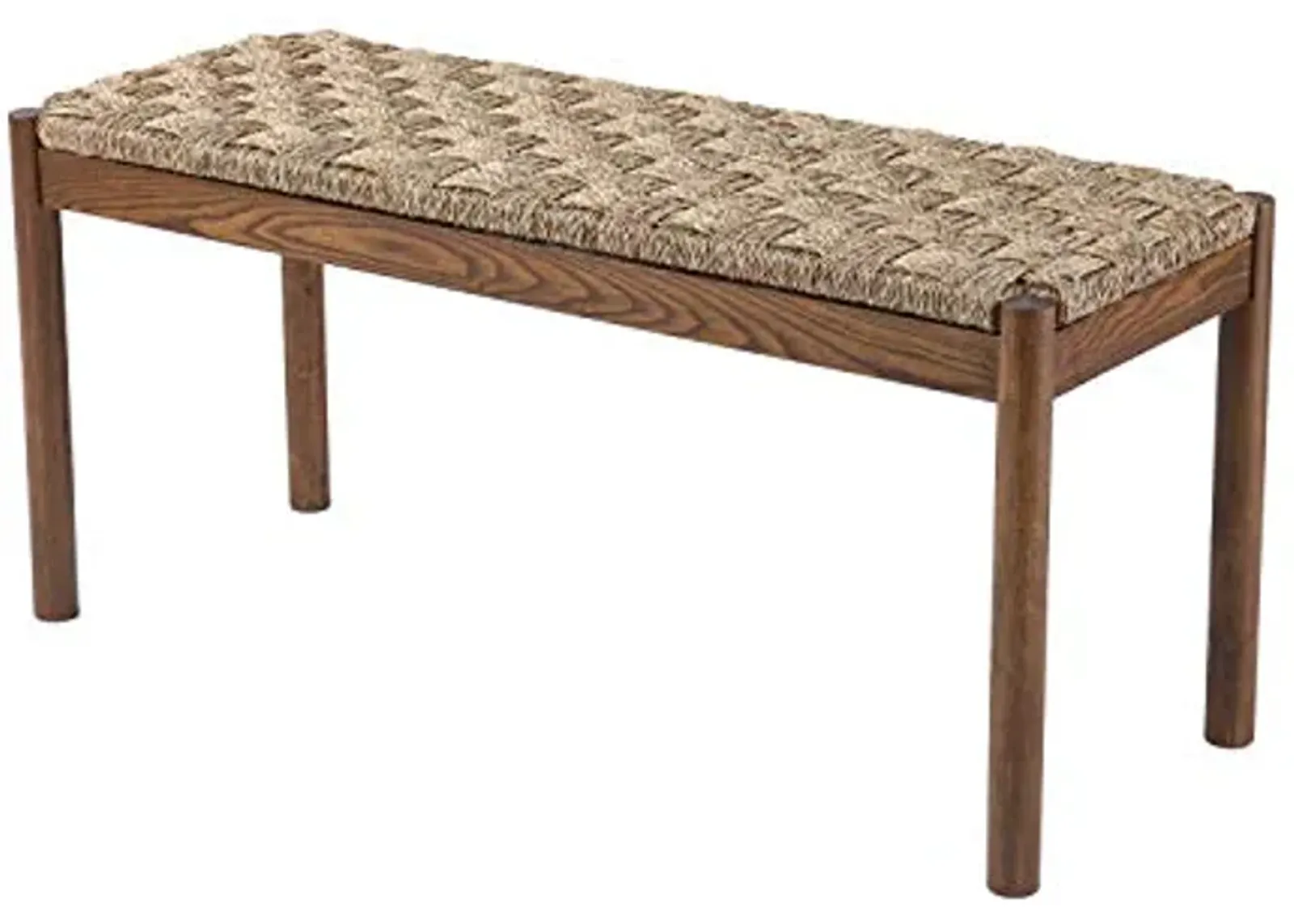 SEI Furniture Scalby Natural Seagrass Bench, Brown w/Natural Seagrass