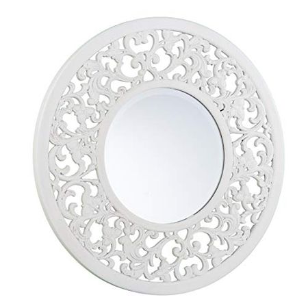 SEI Furniture Kinior Decorative Wall Mirror, Whitewashed