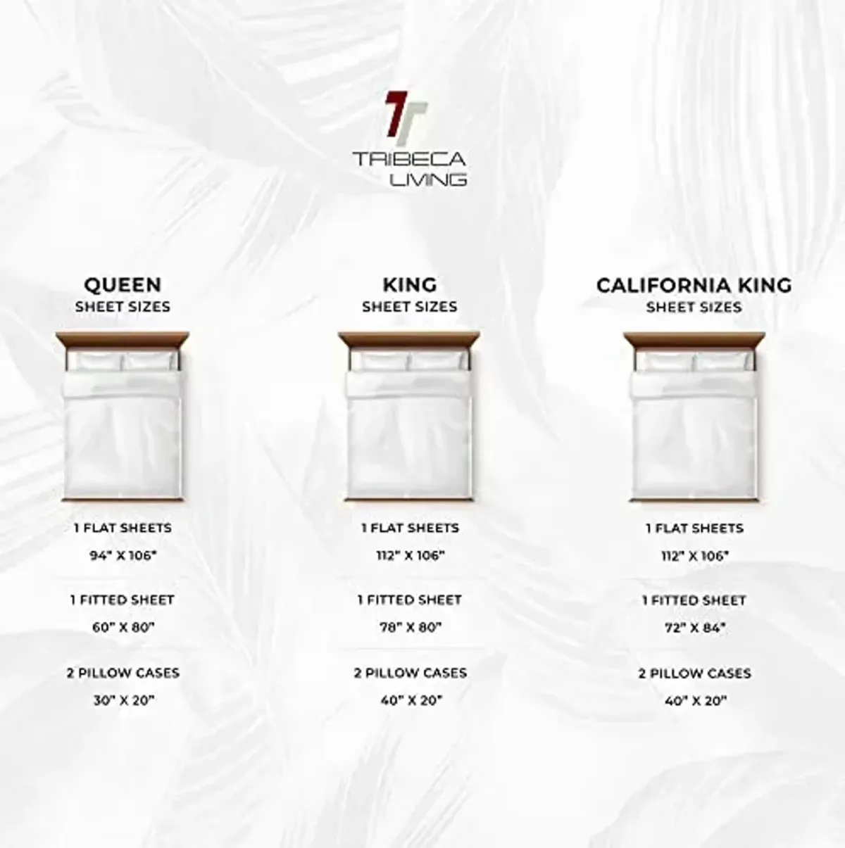 Tribeca Living Queen Bed Sheet Set, Soft Egyptian Cotton Sateen Solid Sheets and Pillowcase Set, Deep Pocket, 500 Thread Count, 4-Piece Luxury Bedding, White