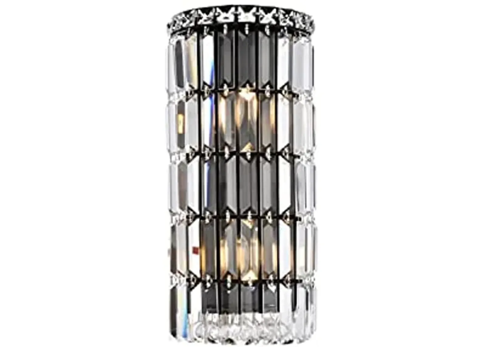 Elegant Lighting Maxime 8" Metal and Crystal Wall Sconce in Black