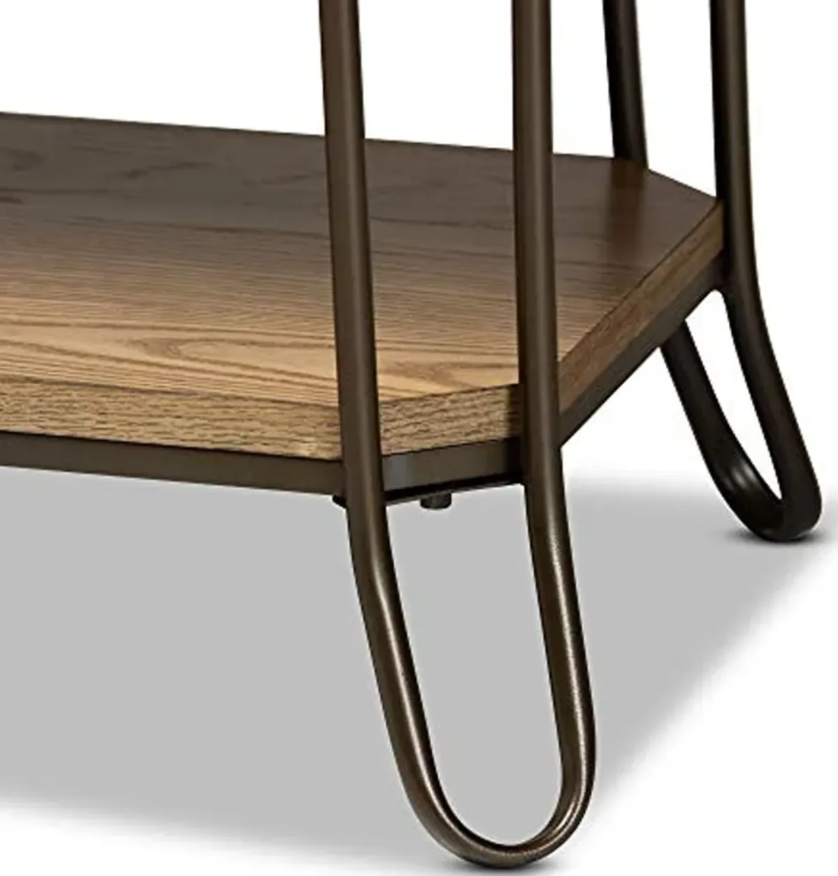 Baxton Studio Kellyn Console Tables, Oak Brown/Black