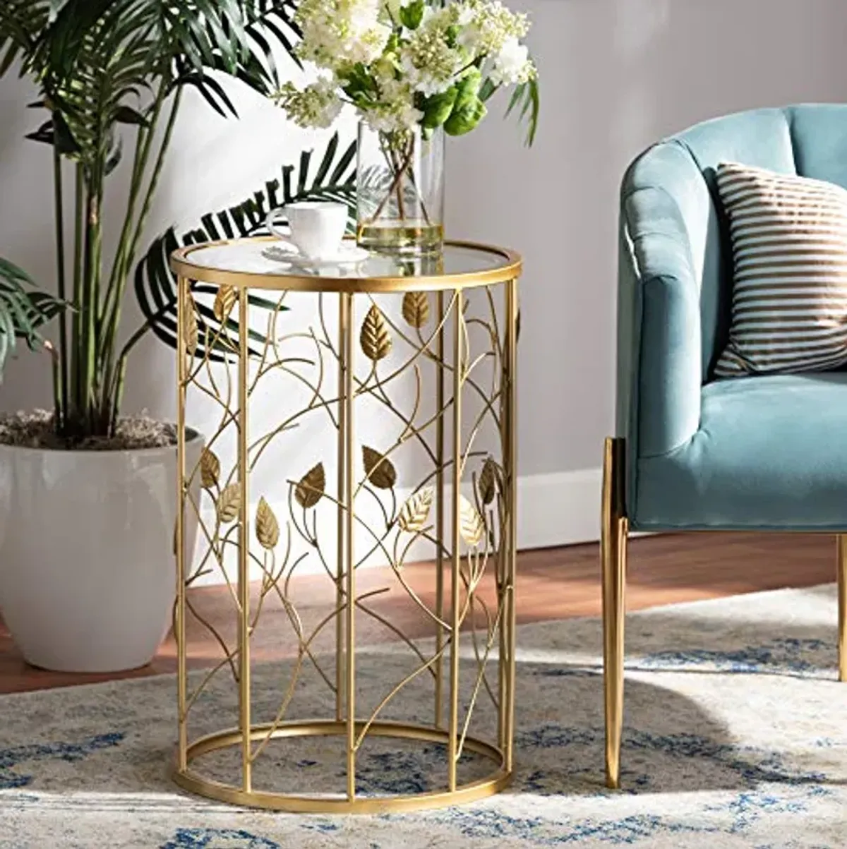 Baxton Studio Anaya End Tables, Gold