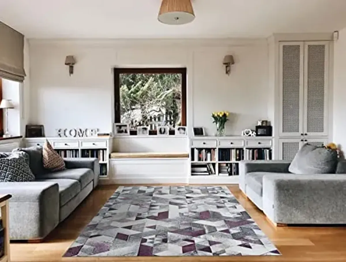 Couristan Prairie Indoor Area Rug – 2'3" x 7'10" Runner in Byzantine, Durable Digitally Printed Geometric Design Rug – Living Room, Bedroom or Dining Home Decor