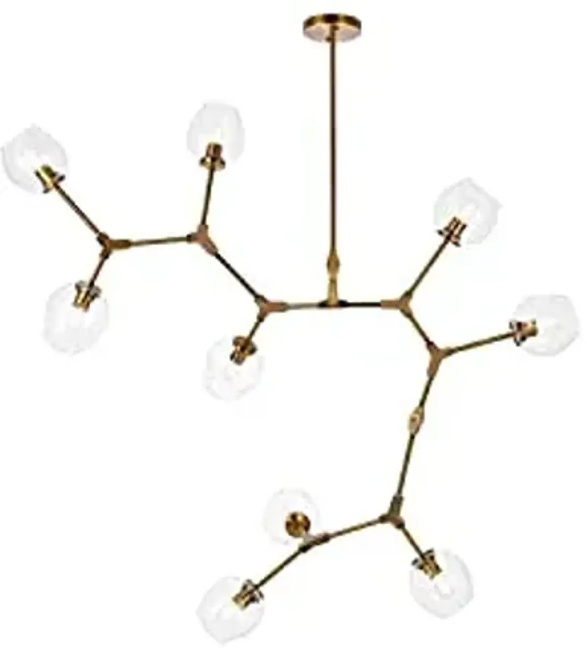 Elegant Lighting Indoor Modern Home Decorative Bright Cavoli 9 Lights Brass Chandelier