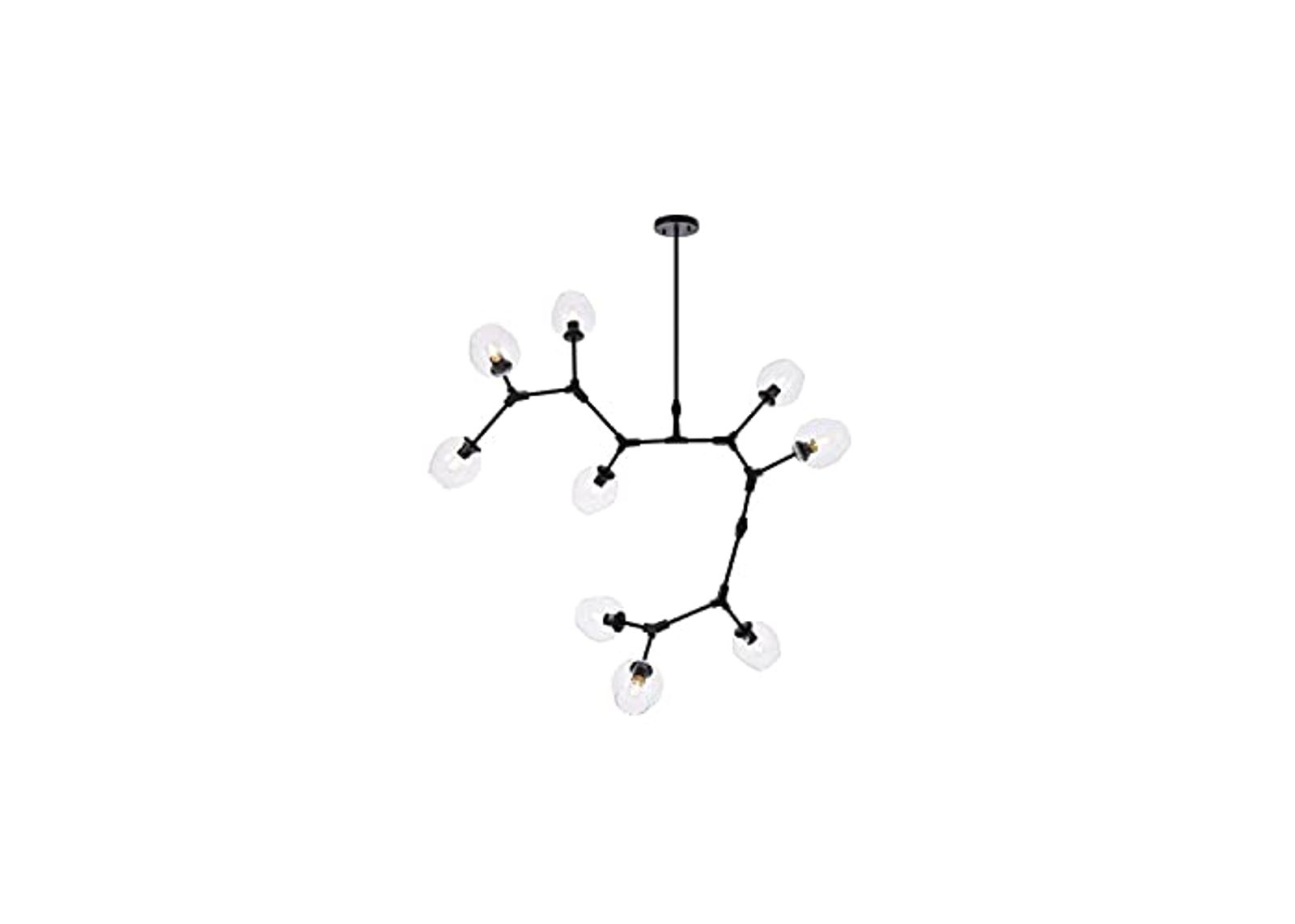 Elegant Lighting Cavoli 9 Lights Black Chandelier