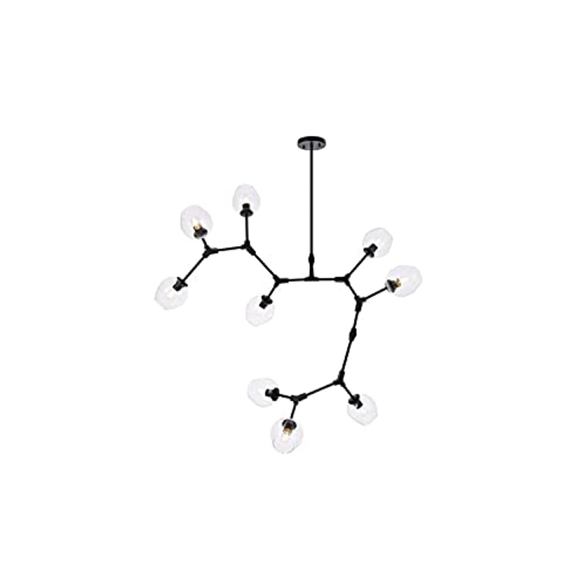 Elegant Lighting Cavoli 9 Lights Black Chandelier