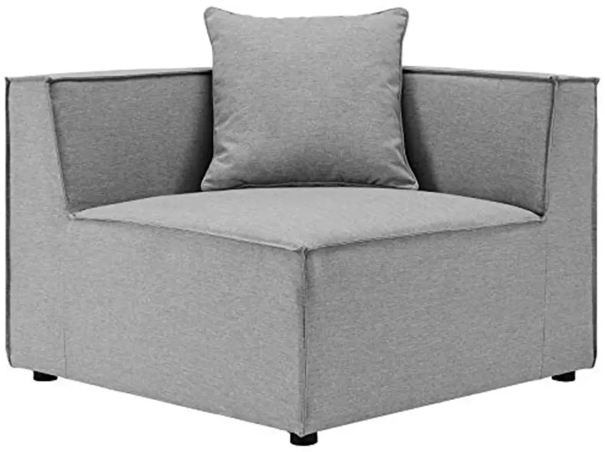 Modway EEI-4383-GRY Saybrook Patio Upholstered 6-Piece Sectional Sofa in Gray, Grey