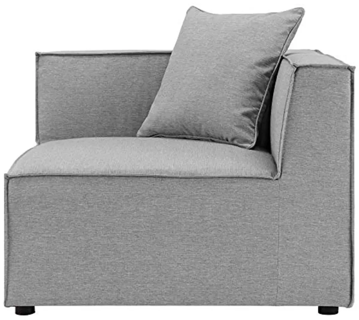 Modway EEI-4383-GRY Saybrook Patio Upholstered 6-Piece Sectional Sofa in Gray, Grey