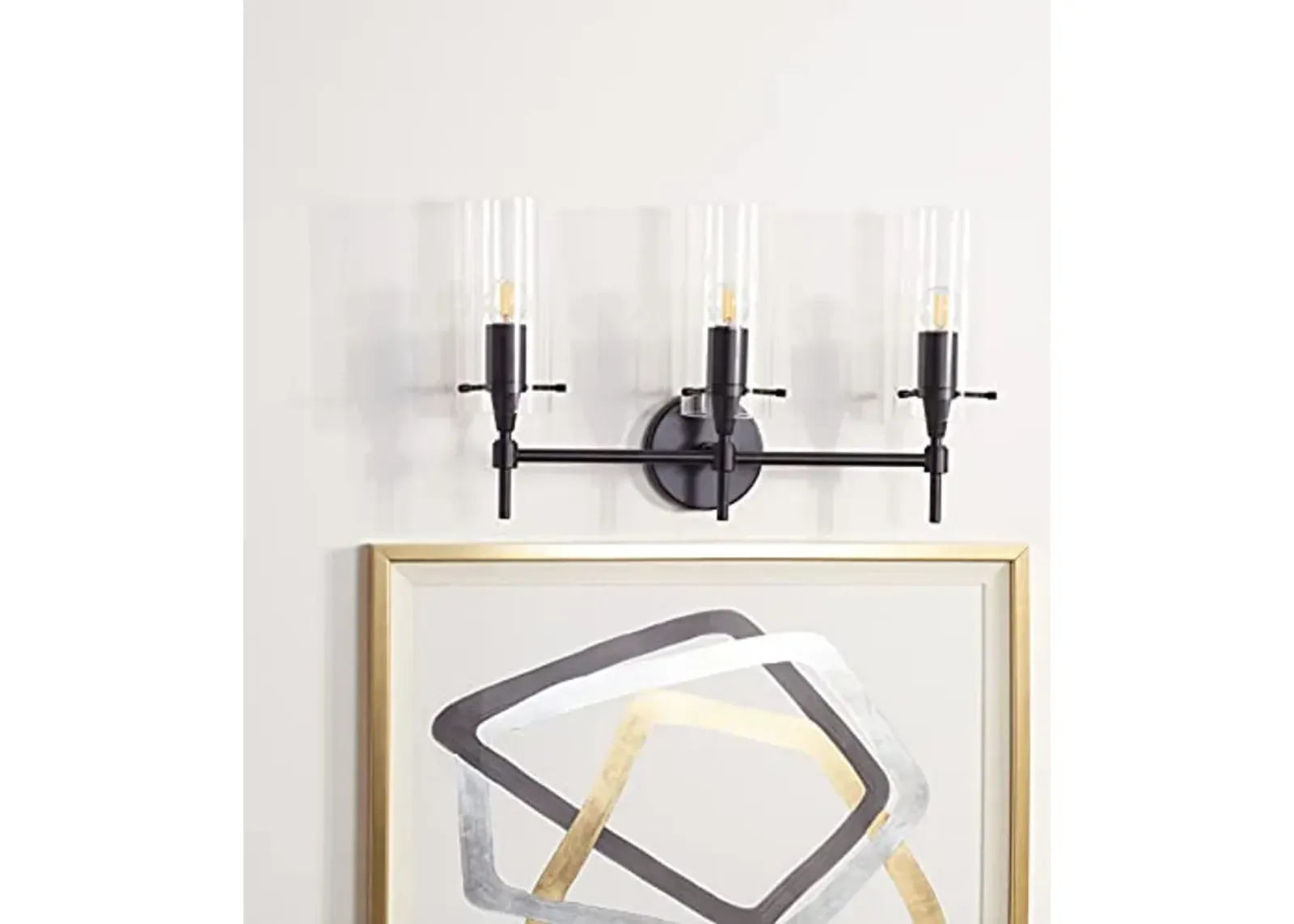 Safavieh Collection Norala Matte Black 3-Light Vanity Sconce (LED Bulb Included) SCN5001B