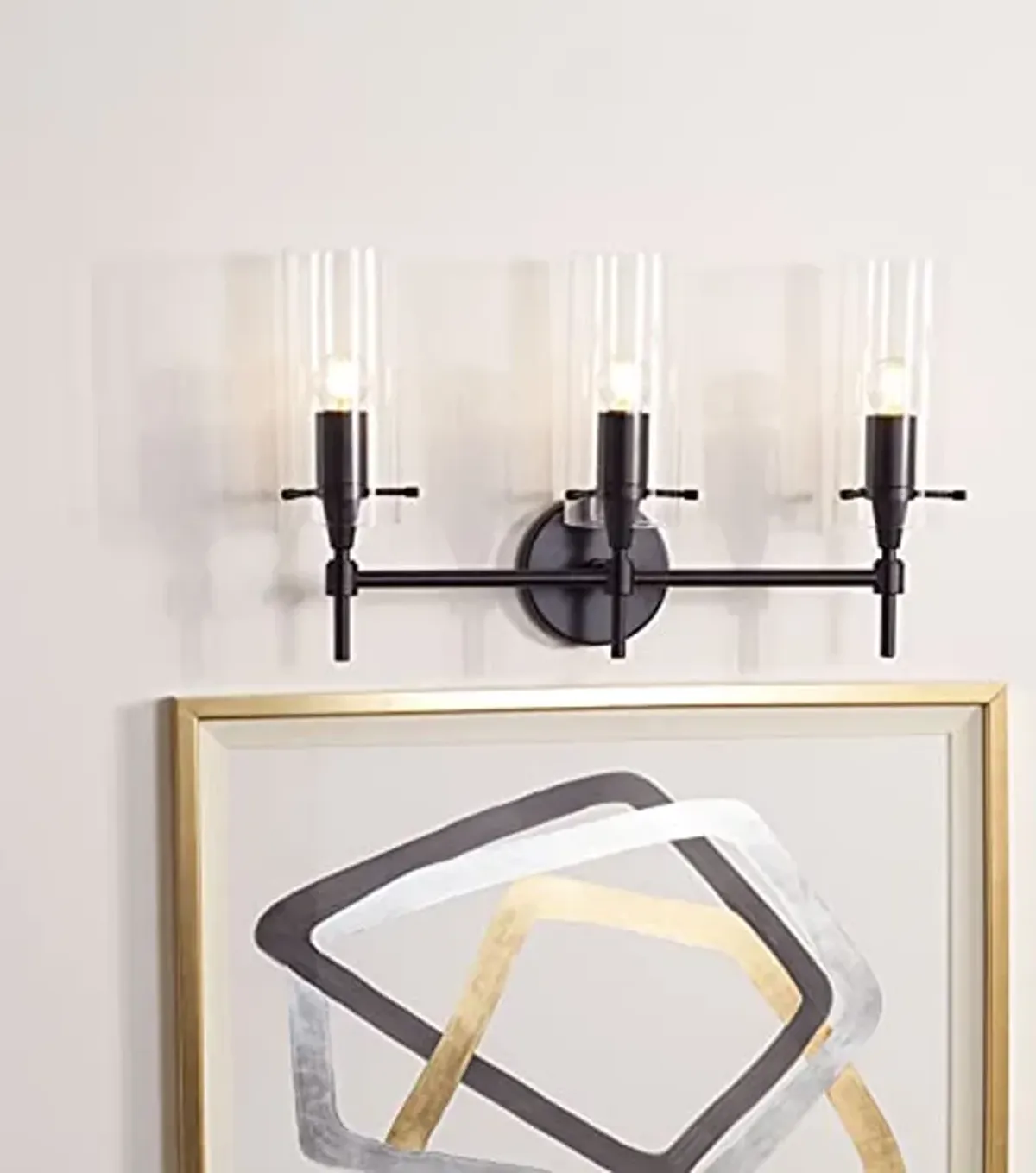 Safavieh Collection Norala Matte Black 3-Light Vanity Sconce (LED Bulb Included) SCN5001B