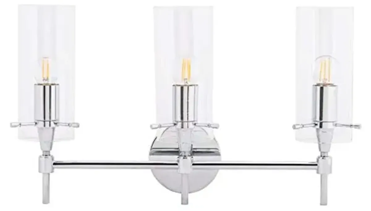 SAFAVIEH Collection Norala Chrome 3-Light Vanity Sconce (LED Bulb Included) SCN5001A