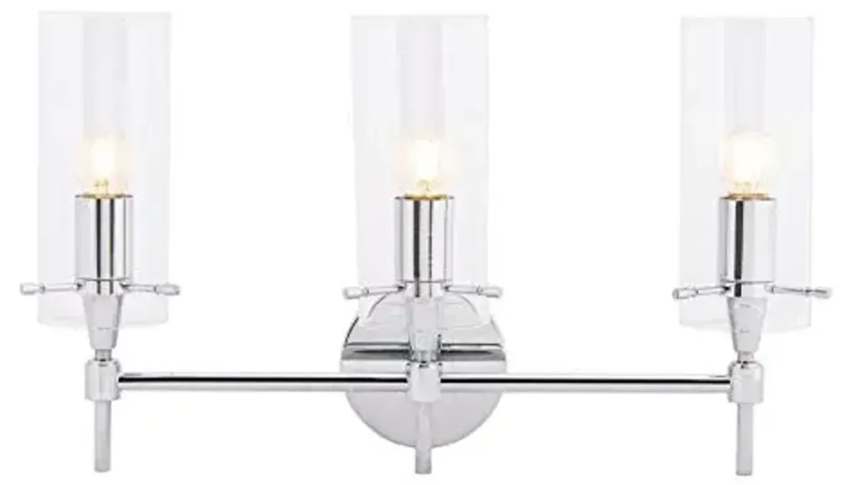 SAFAVIEH Collection Norala Chrome 3-Light Vanity Sconce (LED Bulb Included) SCN5001A