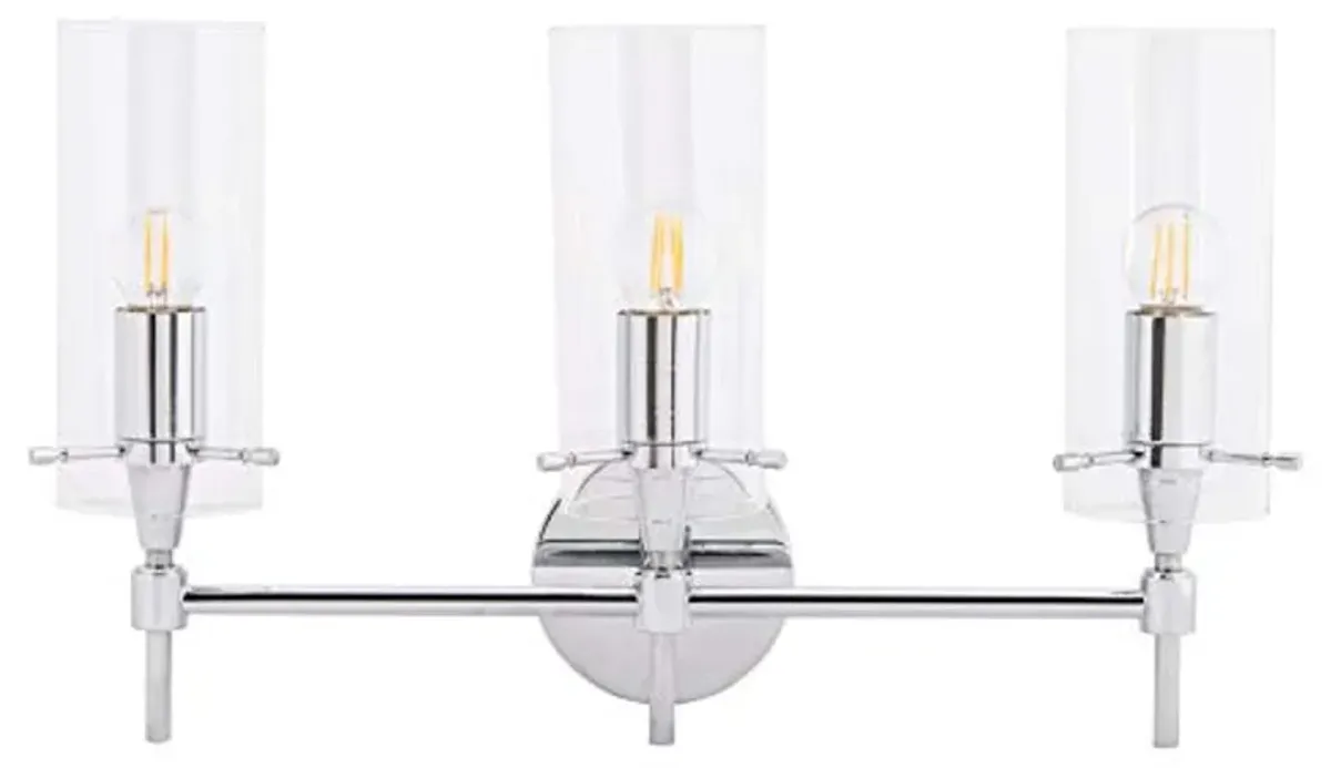 SAFAVIEH Collection Norala Chrome 3-Light Vanity Sconce (LED Bulb Included) SCN5001A