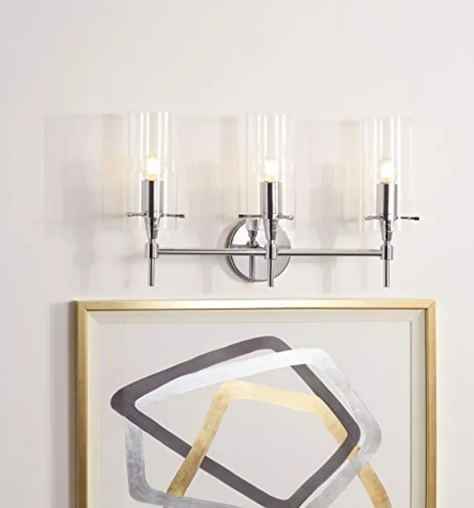 SAFAVIEH Collection Norala Chrome 3-Light Vanity Sconce (LED Bulb Included) SCN5001A