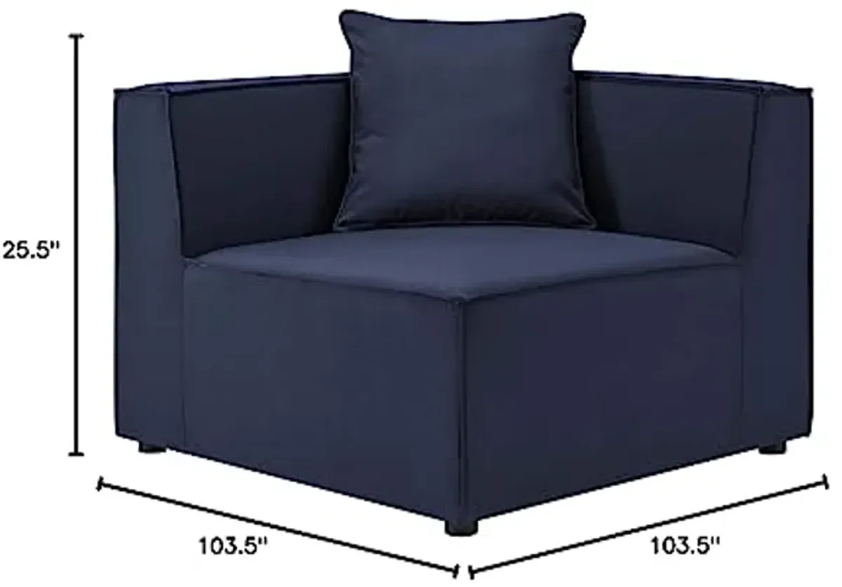 Modway EEI-4384-NAV Saybrook Patio Upholstered Sectional Sofa in Navy, 5-Piece Set