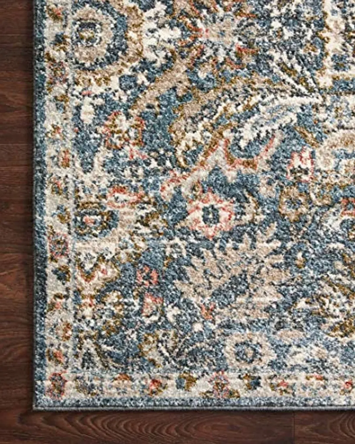 Loloi II Saban Collection, SAB-04, Blue/Sand, 2'-7" x 12'-0", Runner Rug, Soft, Durable, Moroccan, Persian, Vintage, Non-Shedding, Easy Clean, Living Room Rug