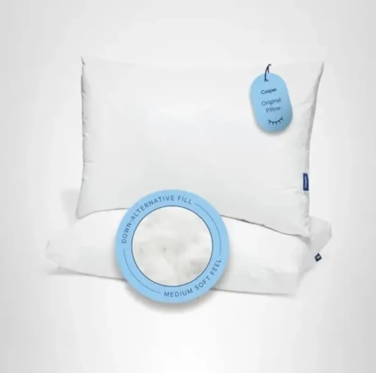 Casper Original Pillow for Sleeping, King, White, Two Pack