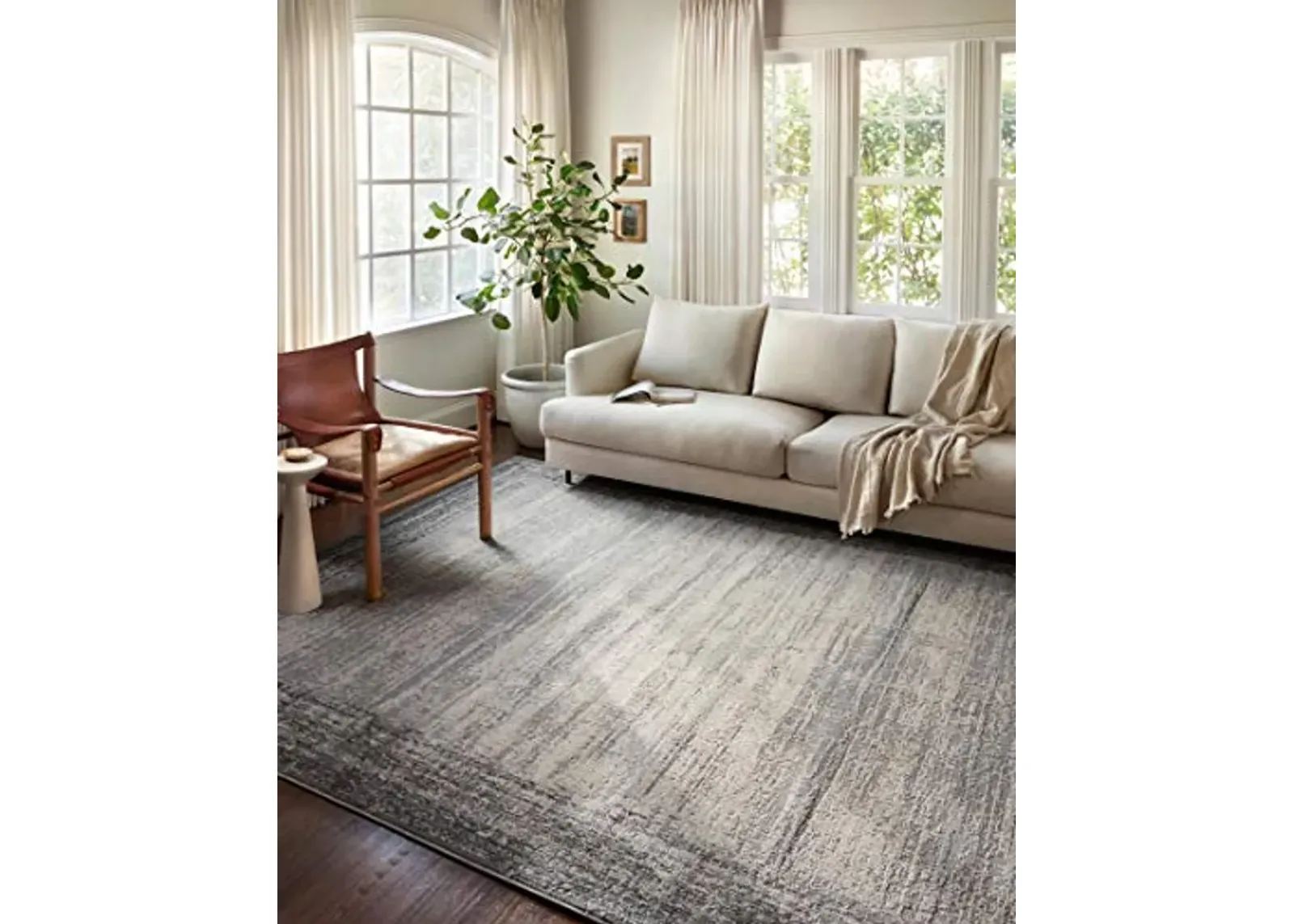 Loloi II Austen Collection AUS-02 Stone/Charcoal 2'-4" x 8'-0" Runner Rug