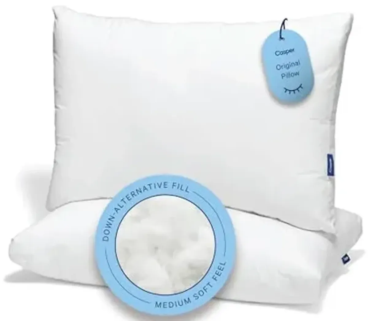 Casper Original Pillow for Sleeping, Standard, White, Two Pack