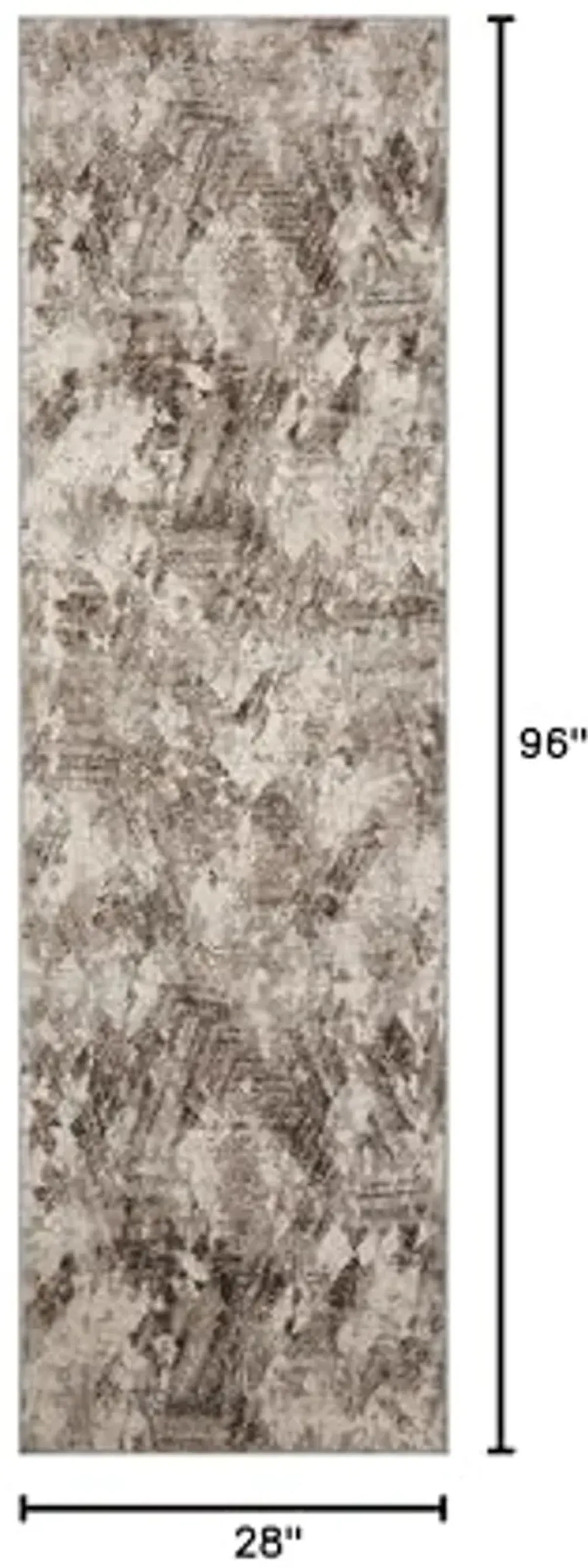 Loloi II Austen Collection AUS-03 NATURAL / MOCHA, Contemporary 2'-4" x 8'-0" Runner