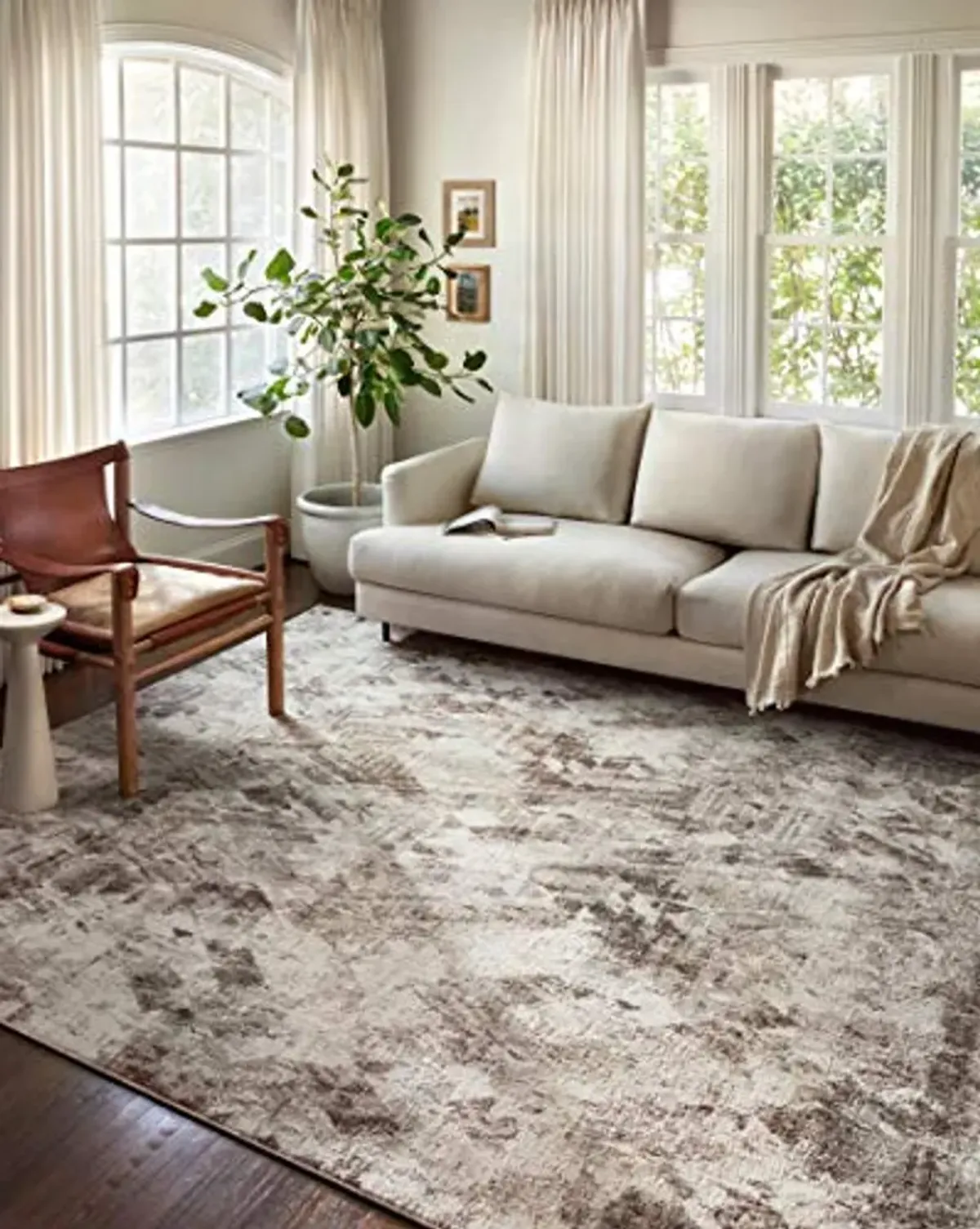 Loloi II Austen Collection AUS-03 NATURAL / MOCHA, Contemporary 2'-4" x 8'-0" Runner