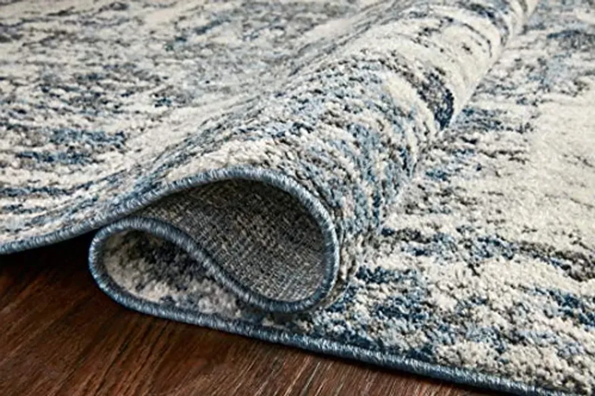 Loloi II Austen Collection AUS-01 Natural/Ocean 3'-11" x 5'-7" Accent Rug