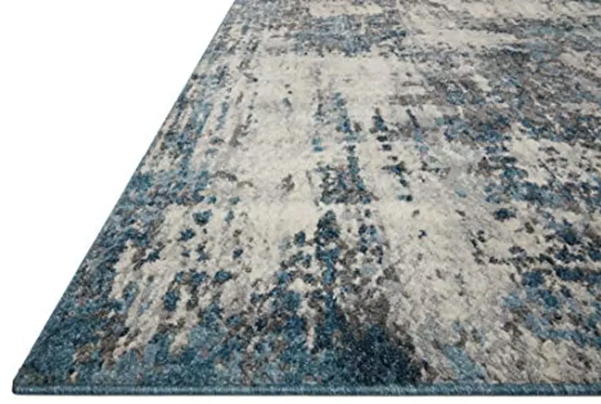 Loloi II Austen Collection AUS-01 Natural/Ocean 3'-11" x 5'-7" Accent Rug