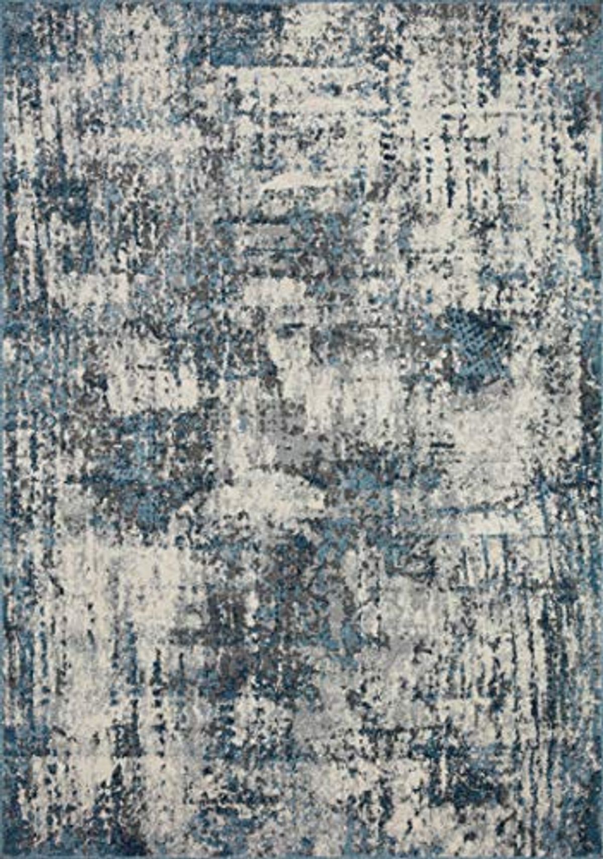 Loloi II Austen Collection AUS-01 Natural/Ocean 3'-11" x 5'-7" Accent Rug