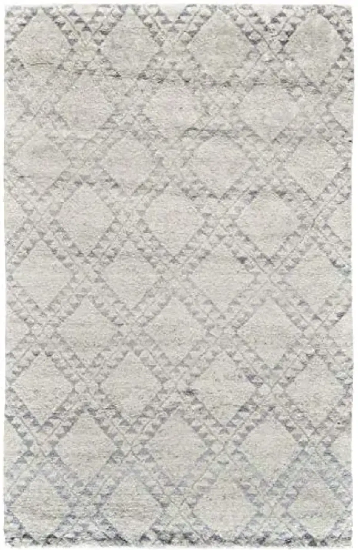 Feizy Rugs - Abytha Collection, Contemporary Geometric Area Rug - Ice 2' x 3'