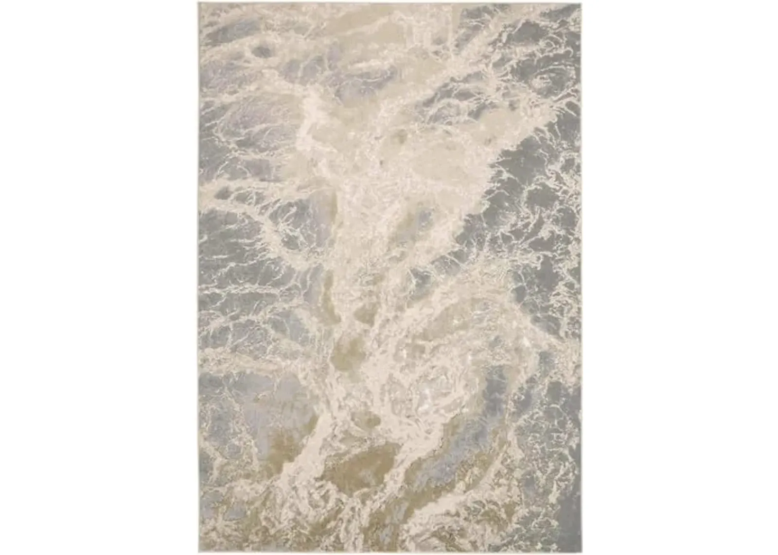 Feizy Rugs - Aura Collection, Contemporary Abstract Area Rug - Beige/Gray 5' x 8'