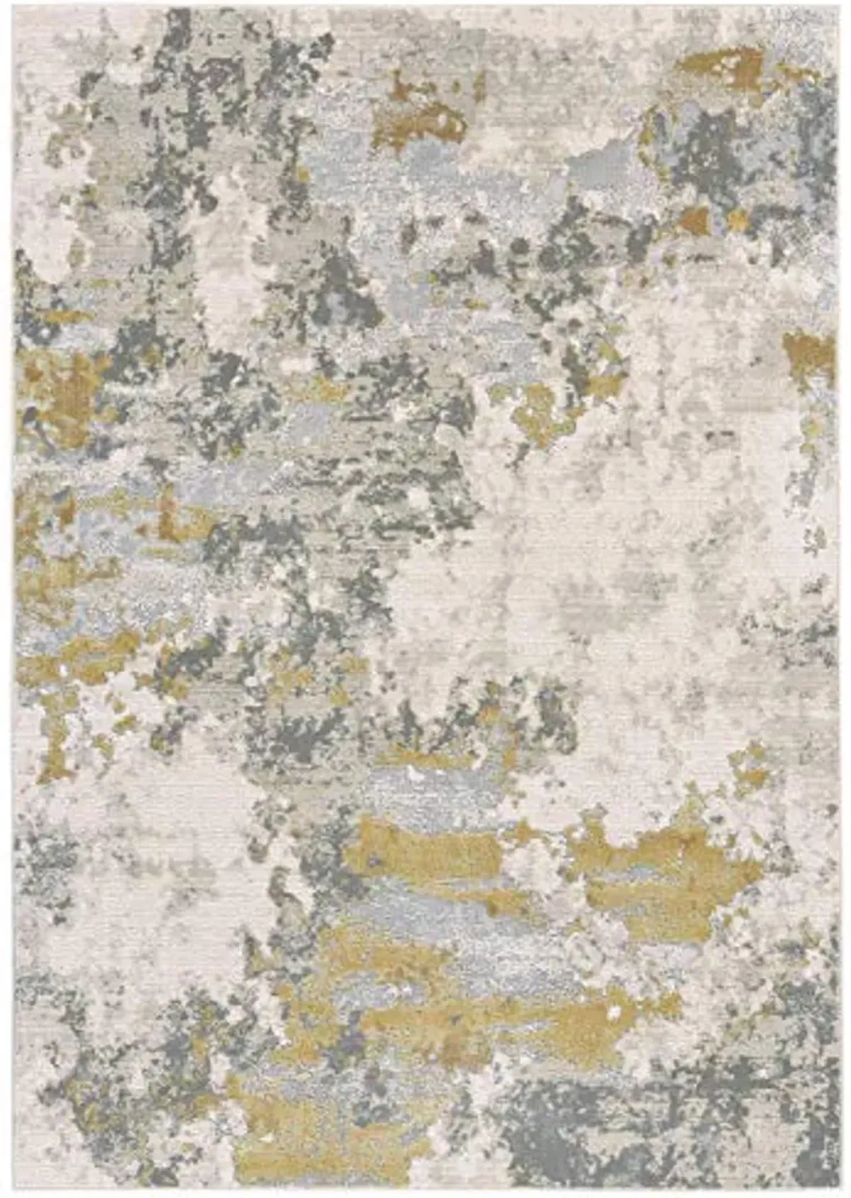 Feizy Rugs - Waldor Collection, Contemporary Abstract Area Rug - Gold/Birch 1'-8" X 2'-10"