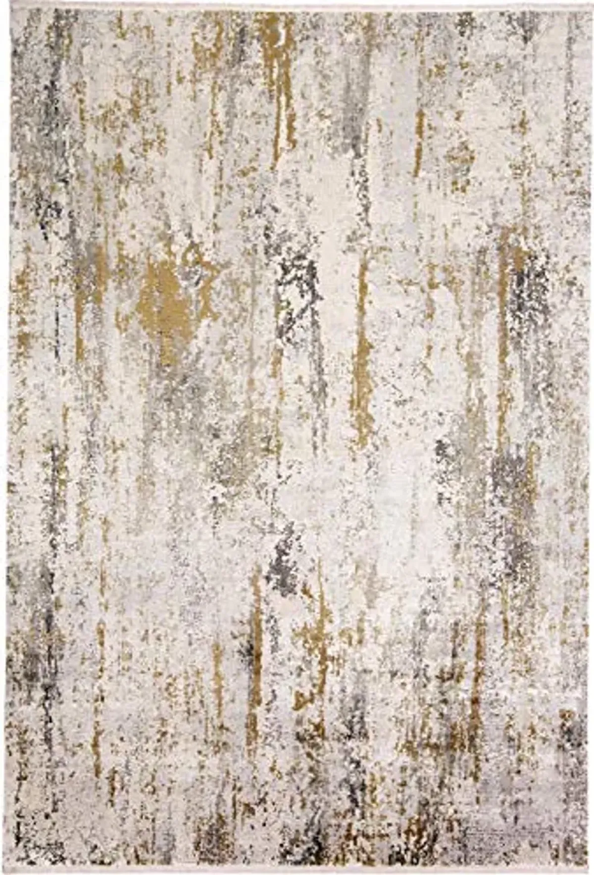 Feizy Rugs - Cadiz Collection, Contemporary Abstract Area Rug - Ivory/Gray 2'-2" X 3'-2"