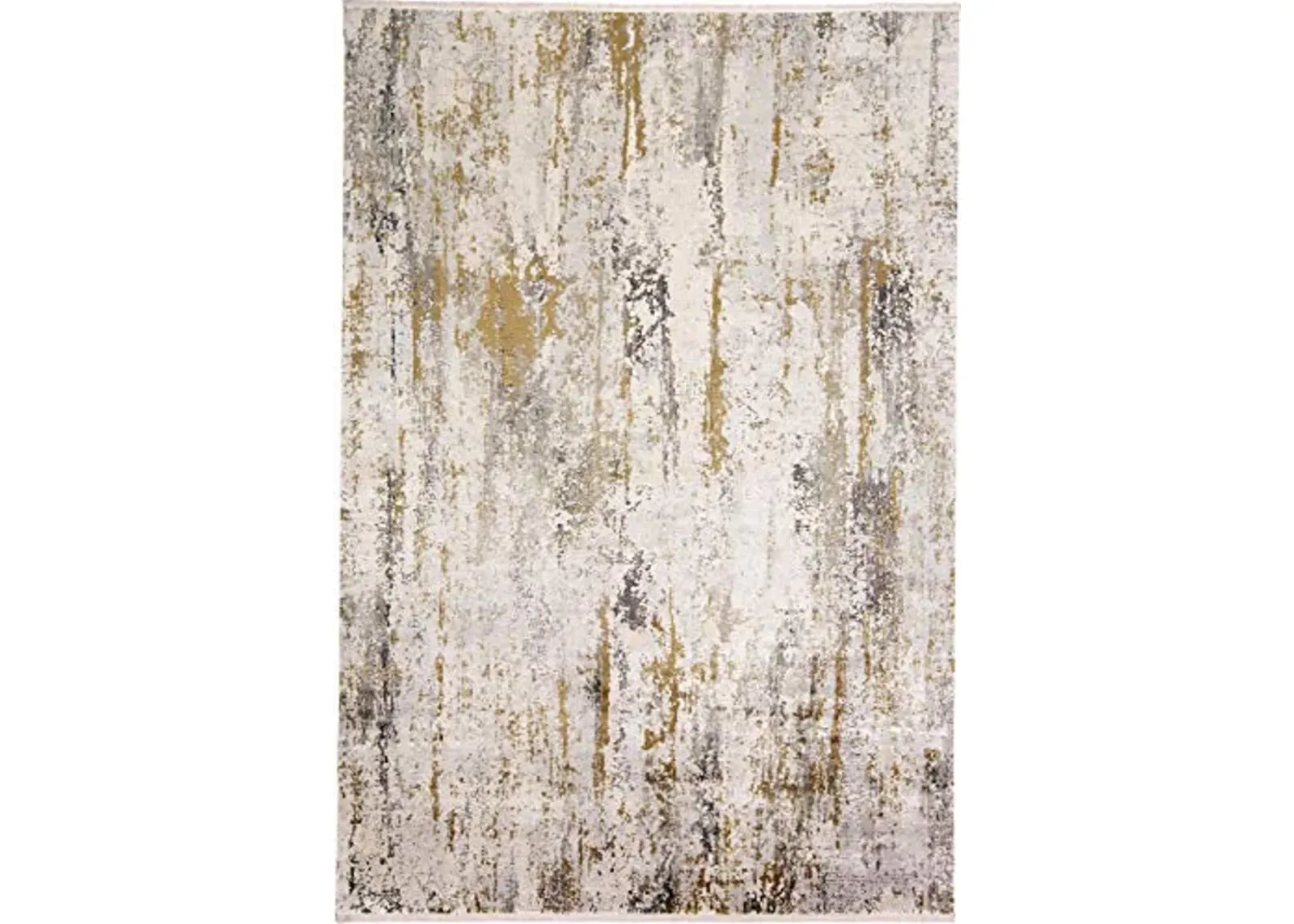 Feizy Rugs - Cadiz Collection, Contemporary Abstract Area Rug - Ivory/Gray 2'-2" X 3'-2"