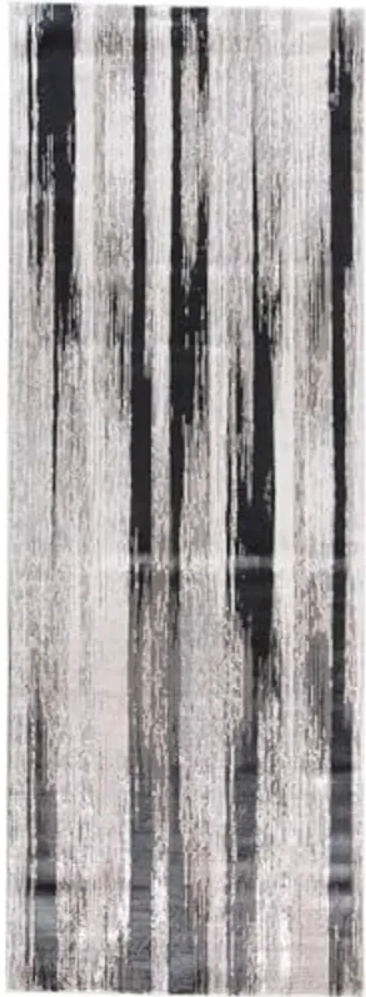 Feizy Rugs - Micah Collection, Contemporary Abstract Area Rug - Black/Dark Gray 2'-10" X 7'-10" - Runner